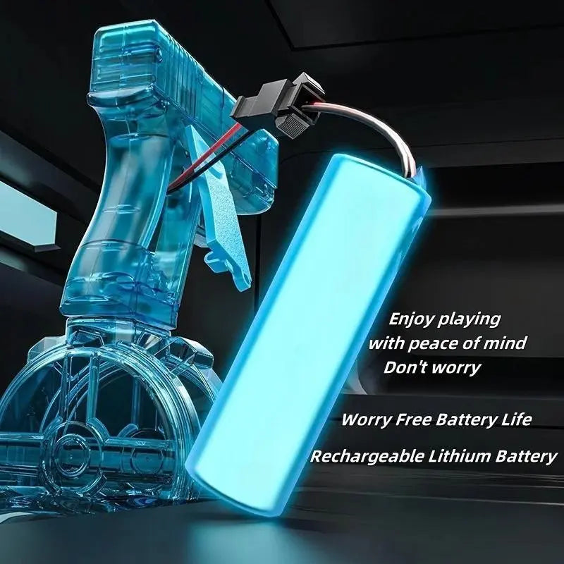 Portable Electric Pulse Light Water Gun, Outdoor Beach Pool Toy, Rechargeable Lithium Battery, Unisex Summer Party Gift, Blasters, Watergun